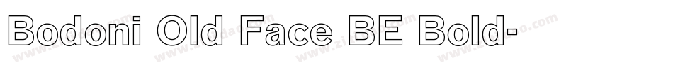 Bodoni Old Face BE Bold字体转换